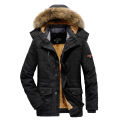 Deepsence Men's Winter Fleece Warm Hooded Parka Jacket Jacket Men's Fall Coat Thicken Windproof Pocket Parka Men. 