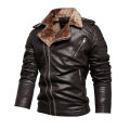GB New Men's Leather Jackets Autumn Casual Motorcycle PU Jacket Windproof Biker Leather Winter Plush Coats Brand Clothing. 