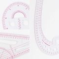 Sewing Ruler Tailor Set French Curve Ruler Accessories, Fashion Pattern Design Ruler- Sewing Pattern Making Tools with Stitching. 