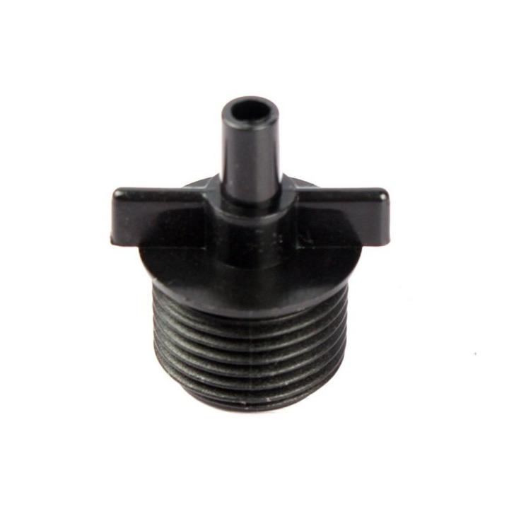 Half (1/2) inch-6mm Male Misting Sprinkler (1-Pc) Coupling Adapter Connector Flat Head Joint Garden Micro Sprinkler Connector Fittings for Mist or Micro Sprayer Nozzle.