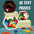 3D Hexagonal Wooden Puzzles Educational Toys For Children Kids Preschool Tangram Board Brain IQ Test Game Montessori Toys Gifts. 