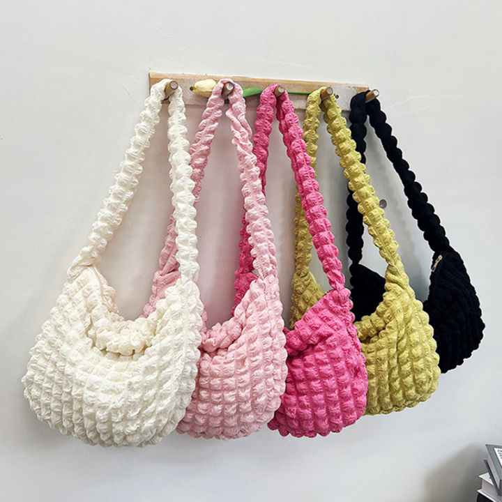 %E3%80%90Worldwide%20Delivery%E3%80%91%20Large%20Capacity%20Shoulder%20Bag%20Embroidered%20Plaid%20Quilted%20Crossbody%20Bag%20Underarm%20Bag%20Tote%20Bag%20Pleated%20Bubbles%20Handbag%20-%20Image%202