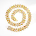 [ New ] Xuan Di Men's Necklace 15mm Exaggerated Diamond Geometric Hipster Hip Hop Ear Accessories Daikin Chain Necklace. 