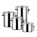 【happy one】LanLan Stainless Steel Sealed Canister Jar Coffee Food Storage. 
