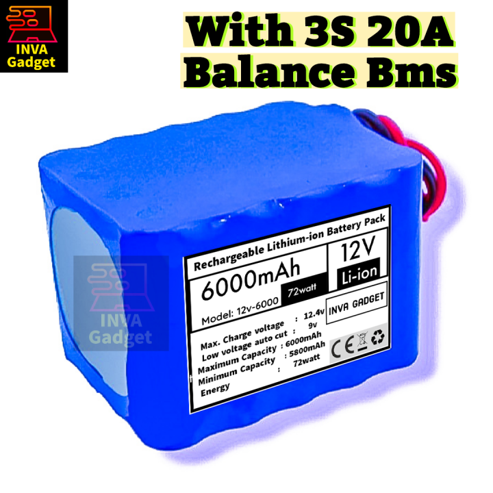 6,000mAh-12V Lithium-Ion Battery Pack best quality