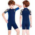 Children Swimsuit Fashion Printed Surfing Thin Diving Wetsuit For Kids Boys Short Swimwear One Piece Suit Swimming Scuba.