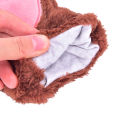 Cute Cat Claw Plush Mittens Fluffy Bear Gloves Costume Half Finger Party Gift-Cola Kids. 
