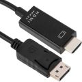 DisplayPort to HDMI Cable 4K Ultra HD DP to HDMI Converter Adapter for Monitor TV Laptop PC - Black (1.8m). 