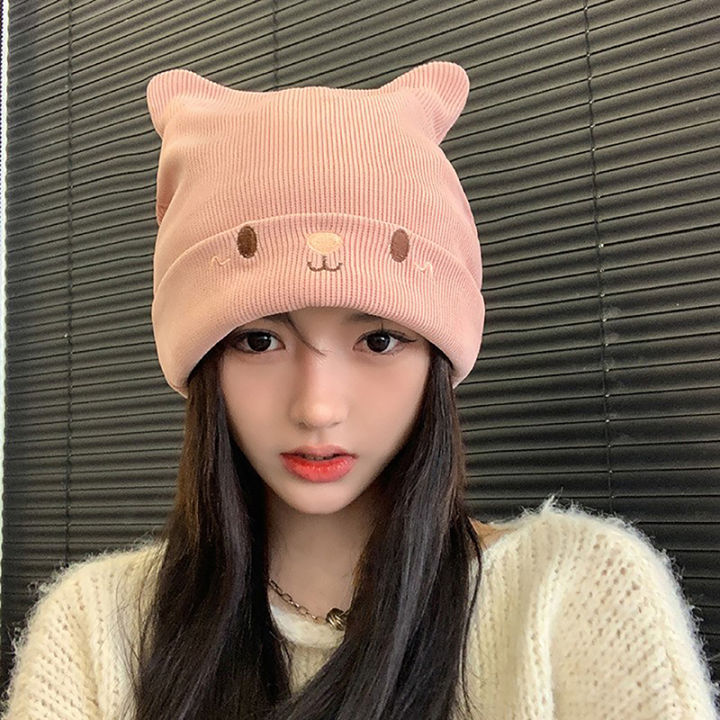 Cute%20Cat%20Embroidered%20Knitted%20Hat%20Outdoor%20Warm%20Ear%20Protection%20Cat%20Ears%20Wool%20Cap%20Over%20Head%20Cold%20Cap%20Street%20Beanies%20Cap%20Penny%20Cap%20-%20Image%207