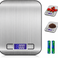 OSAKA Digital Food Weighing Scale Stainless Steel Electronic Kitchen Scale with Tare Function LCD Display Weight Measuring Machine 1g–10kg.