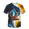New Disney T-Shirts Donald Duck Cartoon Anime 3D Print Streetwear Men Women Fashion Oversized T Shirt Kids Boys Girls Tees Tops.