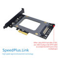 Aihome Transfer Card Extender Adapter Converter U.2 to PCI-E X4 Riser Card 3.0 SFF-8639 to SSD Extension Adapter SSD SATA Card. 