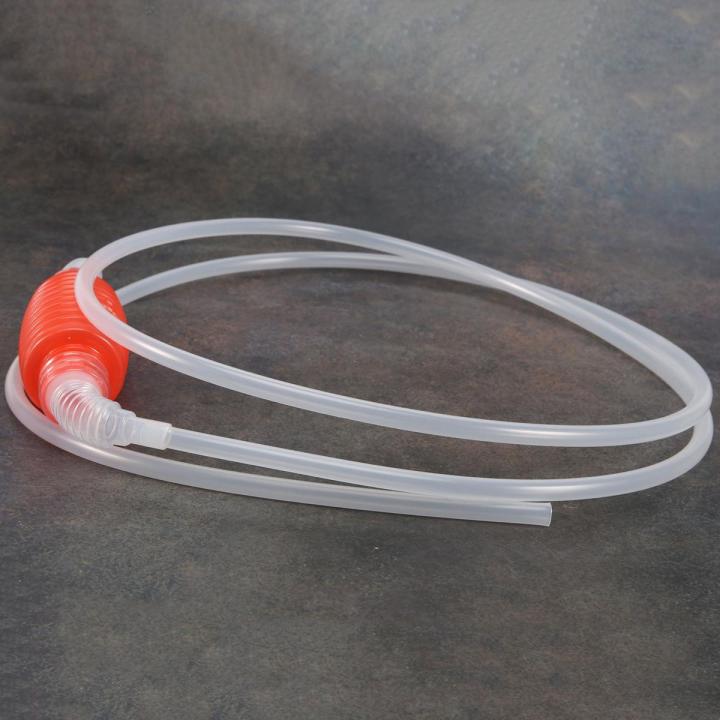 2 Meter Red Syphon Tube Hand Fuel Pump Gasoline Siphon Hose Gas Oil