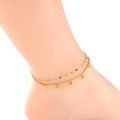ASON Bohemian Mini Round Coin Dis Charm Anklets For Women Girls Stainless Steel Waterproof Foot Bracelet Summer Beach Gift.