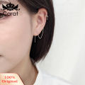 Women Long Chain Star Charm Ear Cuff Clip Threader Earrings Asymmetry Jewelry. 