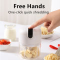 Electric Food Garlic Masher Mini Vegetable Chopper Chili Meat Ginger Masher Machine USB Charging Blenders Kitchen Gadgets.