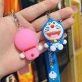 Anime Cartoon Doraemon Keychain Cute Car Key Ring Small Doll Pendant Backpack Gifts for Friends.