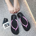 Summer Flip-Flops Women's Net Red Flat Bottom High-Looking Non-Slip Slippers Women Couple Beach Outdoor Wear Seaside Plywood Flip-Flops.