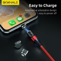 BKWHALE 540 Rotate Charge Magnetic Micro USB / Type C Fast Cable With LED Indicator Magnet 3A Charger Data Cable. 
