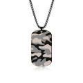 Camouflage Military Pendant Necklace for Men Stainless Steel Hip Hop Jewelry Box Chain Dog Tag Man Necklaces Fashion Gift. 