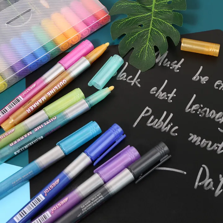 8%20Color%20Pen%20Highlighter%20Double%20Line%20Outline%20Art%20Pen%20Marker%20Pens%20Diary%20Poster%20Card%20DIY%20Painting%20Writing%20-%20Image%205