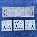 Electric Combined Multi Socket 8 Pin Socket 3 Pcs With 3 Gang Box. 