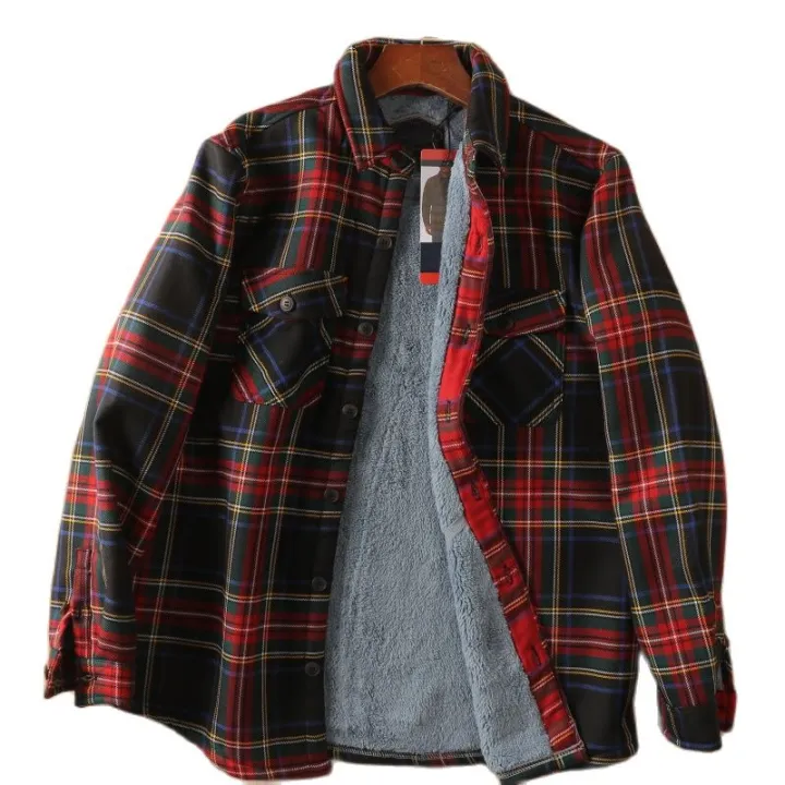 Men%20Fleece%20Shirt%20Jacket%20Plaid%20Winter%20Thermal%20Lined%20Flannel%20Shirt%20Jacket%20Soft%20Warm%20Outdoor%20Sports%20Shirts%20Male%20Casual%20Jackets%20-%20Image%204