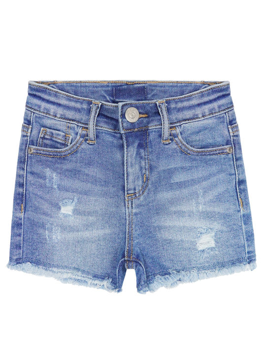 KIDSCOOL SPACE Baby Little Girls Boys Jeans Shorts,Ripped Frayed Raw Hem Simple Design Cute Summer Denim Pants