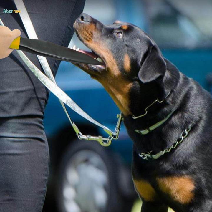 Dog Bite Training Stick for Pitbull Medium Large Strong Dogs Yellow and Black