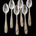 6 pieces Stainless steel Tea Spoon Set- Multi-Design 6-Inch For Kitchen and Dining-Chamis.