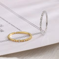 Zircon thin hoop ring, delicate luxury small diamond ring, engagement proposal, sweet wind row diamond gold-plated thin finger ring. 
