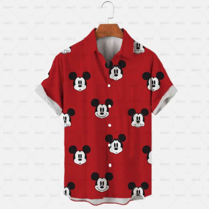 2023%203d%20Disney%20Donald%20Duck%20Mickey%20Mouse%20Floral%20Men's%20Shirt%20Summer%20Fashion%20Street%20Trend%20Retro%20Boutique%20Top%20-%20Image%206