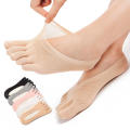1Pair Silicone Casual Socks Toe Invisible Funny Natural Ultra-thin Women's Summer Five Finger Socks. 
