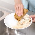Korean Wire Dish Towel Kitchen Non-stick Oil Dishwashing Block Double-sided Rag Mesh Scouring Pad Cleaning Cloth 1Pcs.