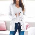 Women Casual Cardigans 2022 Fall Winter Twsited Sweater Cardigan Button Up Knitted Jackets Oversized Sweater Tops. 