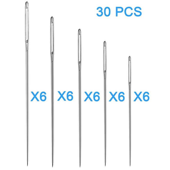 ZOROOM%2030Pcs%20Large-Eye%20Stitching%20Sharp%20Thick%20Needles,%205%20Sizes%20Stainless%20Steel%20Sewing%20Needles%20Kit%20for%20Embroidery%20and%20Hand%20Sewing%20-%20Image%203