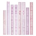 Empire sewing ruler and French curve, used for pattern making drafting, transparent plastic fashion designer ruler pieces assemb. 
