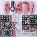 1Pc Leaf Flowers Butterfly Cat Geometry Animals Nail Stamping Plates Transparent Silicone Nail Stamp With Scraper/DIY Nail Print Art Stamping Stamper Plate. 