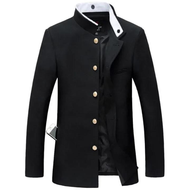 Slim School Black Japanese Coat College Breasted Single New2022 Jacket Blazer Uniform Tunic Men Wearhouse