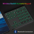 BOW 2.4G + Bluetooth Numeric Keypad Wireless Rechargeable Numpad Keyboard for iPad Laptop Wired Number Keyboard.