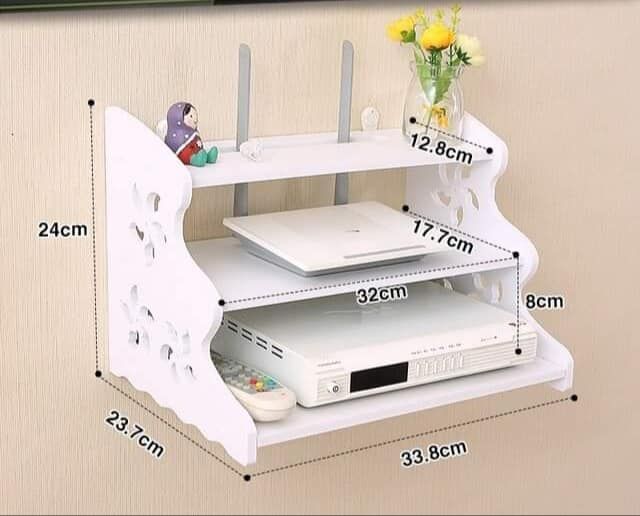 Remote Punch Router Wall Mount WiFi Router Stand -TV Set-top Box Rack Free Punch Shelves ...