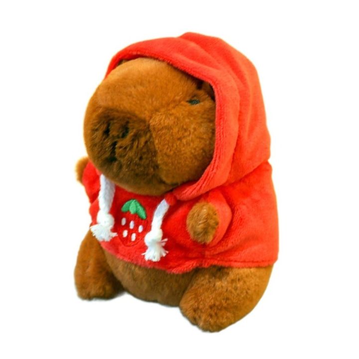 with Wings Plush Toy Hoodie Capybara Anime Fluffty Toy Cute Small Size Simulation Doll for Child Gift