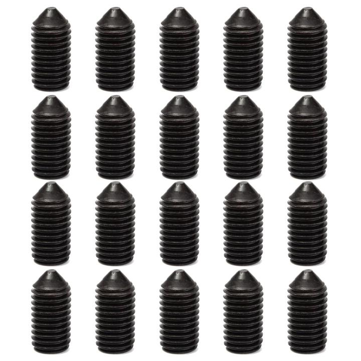 Spare parts 20Pcs M12*20mm Alloy Steel HEX Hexagon Socket Set Screws Tight Core Point Grub Screw