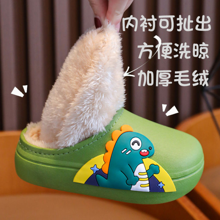%E3%80%90Hengli%20jewelry%20story%E3%80%91(NEW)Winter%20Kid%20Cartoon%20Cute%20Warm%20Waterproof%20Non-Slip%20Girls%20Home%20Boys%20Baby%20Furry%20Children%20Cotton%20Slippers%20-%20Image%203