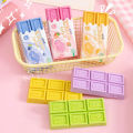 Cartoon Chocolate Design Eraser Kawaii Large Eraser Student Painting Writing Pencil Eraser Stationery For School Office Supplies. 