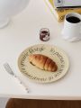 .French Simplicity Bamboo Fiber Disc Wind Salad Dessert Plate Fruit Plate Dinner Plate.
