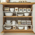 Kitchen storage rack, cabinet storage rack, countertop layered multifunctional seasoning rack, household shelf. 