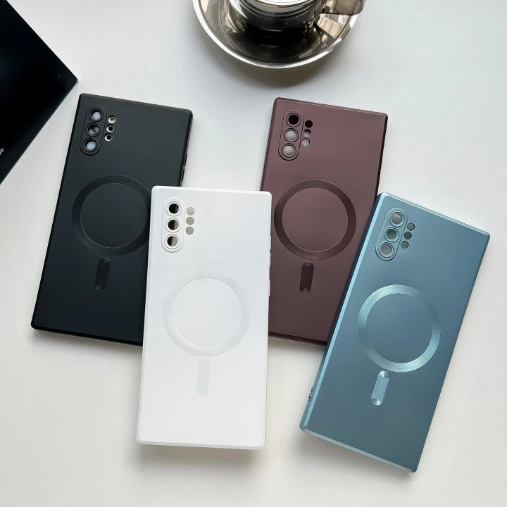 For Magsafe Magnetic Case For Samsung Galaxy Note 10 Plus Soft Liquid Silicone Cover For Samsung Galaxy Note 10