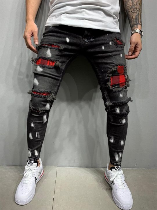 Men%20Jeans%20Knee%20Hole%20Ripped%20Stretch%20Skinny%20Denim%20Pants%20Beggar%20Patches%20Black%20Blue%20Spring%20Autumn%20Hip-Hop%20Style%20Slim%20Fit%20Trousers%20-%20Image%207