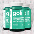 Goli Pre+Post+Probiotics Gummies - 60 Gummies - with Bacillus subtilis DE111®, Postbiotics & Prebiotics - for Digestive Health, Immune Support & Balanced Gut. 